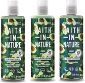 FAITH IN NATURE - Avocado - Shampoo + Conditioner + Body Wash - 3 Pak - Voordeelverpakking