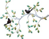 Branche de décoration murale avec oiseaux