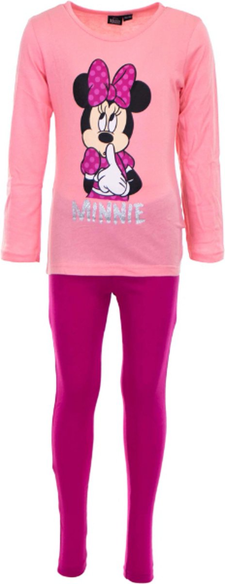 Disney Minnie Mouse - Pyjama - Maat 110/116 - Roze/Fuchsia