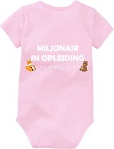 Miljonair in Opleiding Knuffels 5 euro Baby Romper Roze | Rompertje | Dochter | Vader | Kind | Lief | Geboorte | Kindje | Dochtertje