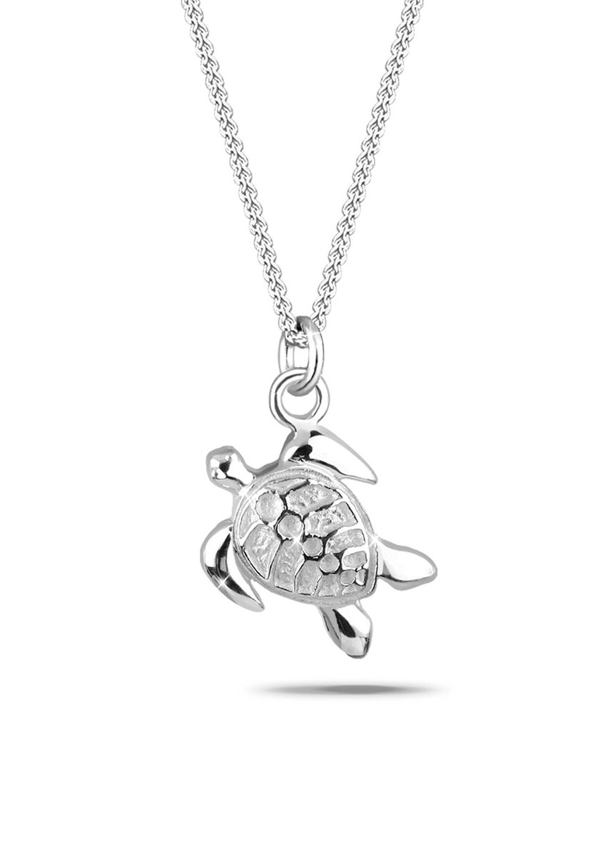 Elli - Halsketting - Dames Pantser Schildpad Hanger Zon in 925 Sterling Zilver - Dames
