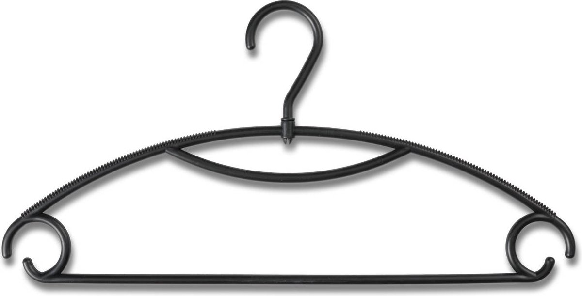 20 kleerhangers wit kunststof, hangers met draaibare haken, 41 cm kleerhangers plastic wit, 100% gerecycled materiaal, made in EU, model Fina