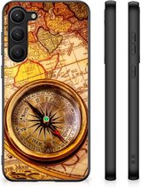 Foto hoesje Geschikt voor Samsung Galaxy S23 Plus Telefoonhoesje met Zwarte rand Kompas