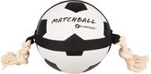 Hondenspeelgoed Matchbal voetbal - Zwart - 19 cm