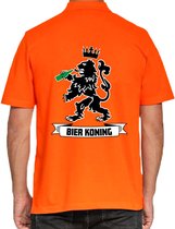 Bellatio Decorations Poloshirt oranje - bier koning - heren - Koningsdag polo XL
