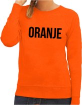 Bellatio Decorations Oranje Koningsdag sweater - Oranje - dames L