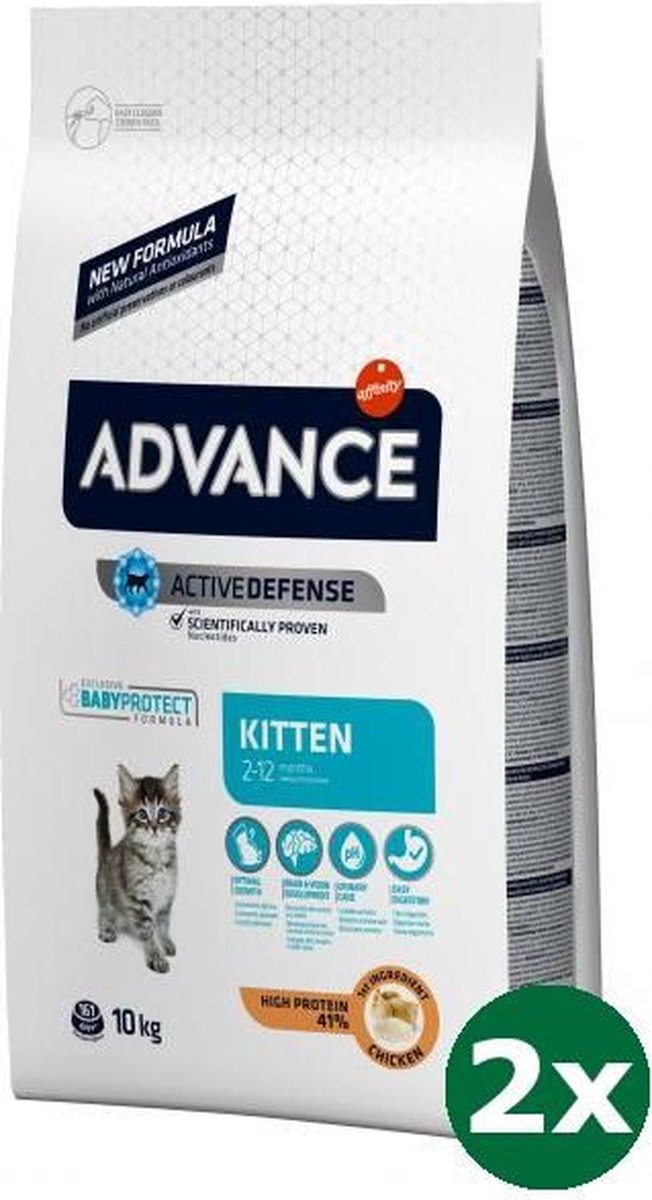 Advance Advance cat kitten chicken / rice kattenvoer 2x 10 kg