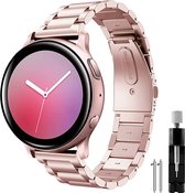 Syxinn 20mm Galaxy Watch Band - Pink Metal - Stalen Band - Stainless Steel - Compatible Met: Galaxy Watch 42mm, Galaxy Watch Active/Active 2 40/44mm, Galaxy Watch 4 40/44mm, Galaxy Watch 4 Classic 42/46mm, Galaxy Watch 3 41mm, Galaxy Watch 5/5 Pro