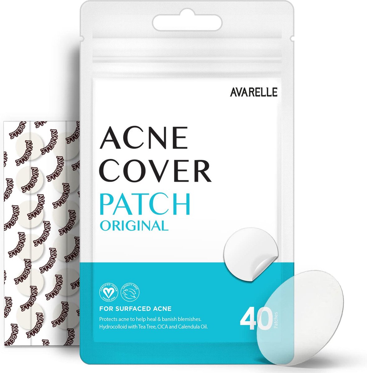 Avarelle Cover Patch, origineel, 40 patches - Puisten Pleister