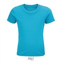 SOL'S - Pioneer Kinder T-Shirt - Aqua - 100% Biologisch Katoen - 122-128
