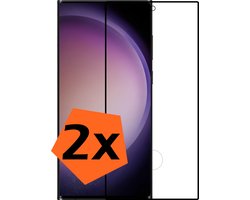 Screenprotector - 2 Stuks - Geschikt voor Samsung Galaxy S23 Ultra - Full Cover - Gehard Glas - Beschermglas - Tempered Glass - Screen Protector