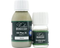 Rubio Monocoat Oil Plus 2C - Ecologische Houtolie in 1 Laag voor Binnenshuis - Stone, 130 ml