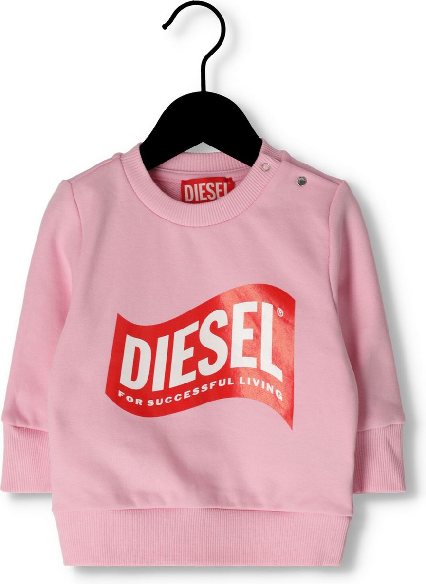 Diesel Sannyb Truien & Vesten Baby - Sweater - Hoodie - Vest- Roze - Maat 86/92
