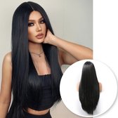 SassyGoods® Pruik - Front Lace Wig - Pruiken Dames Lang Haar - Zwart - 60 cm