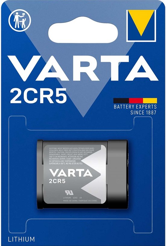 Varta 2CR5 Lithium Cylindrical batterij / 1 stuk