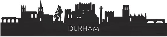 Skyline Durham Zwart hout - 80 cm - Woondecoratie - Wanddecoratie - Meer steden beschikbaar - Woonkamer idee - City Art - Steden kunst - Cadeau voor hem - Cadeau voor haar - Jubileum - Trouwerij - WoodWideCities