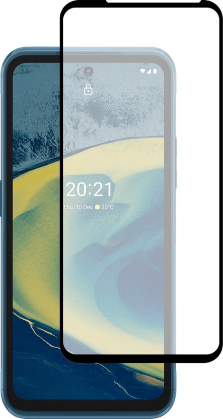 Cazy Screenprotector Nokia XR20 Full Cover Tempered Glass - Zwart