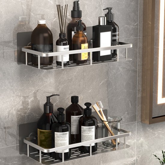 Best Design doucherek / shampoohouder voor wandmontage gunmetal kopen Best Design doucherek / shampoohouder voor wandmontage gunmetal kopen