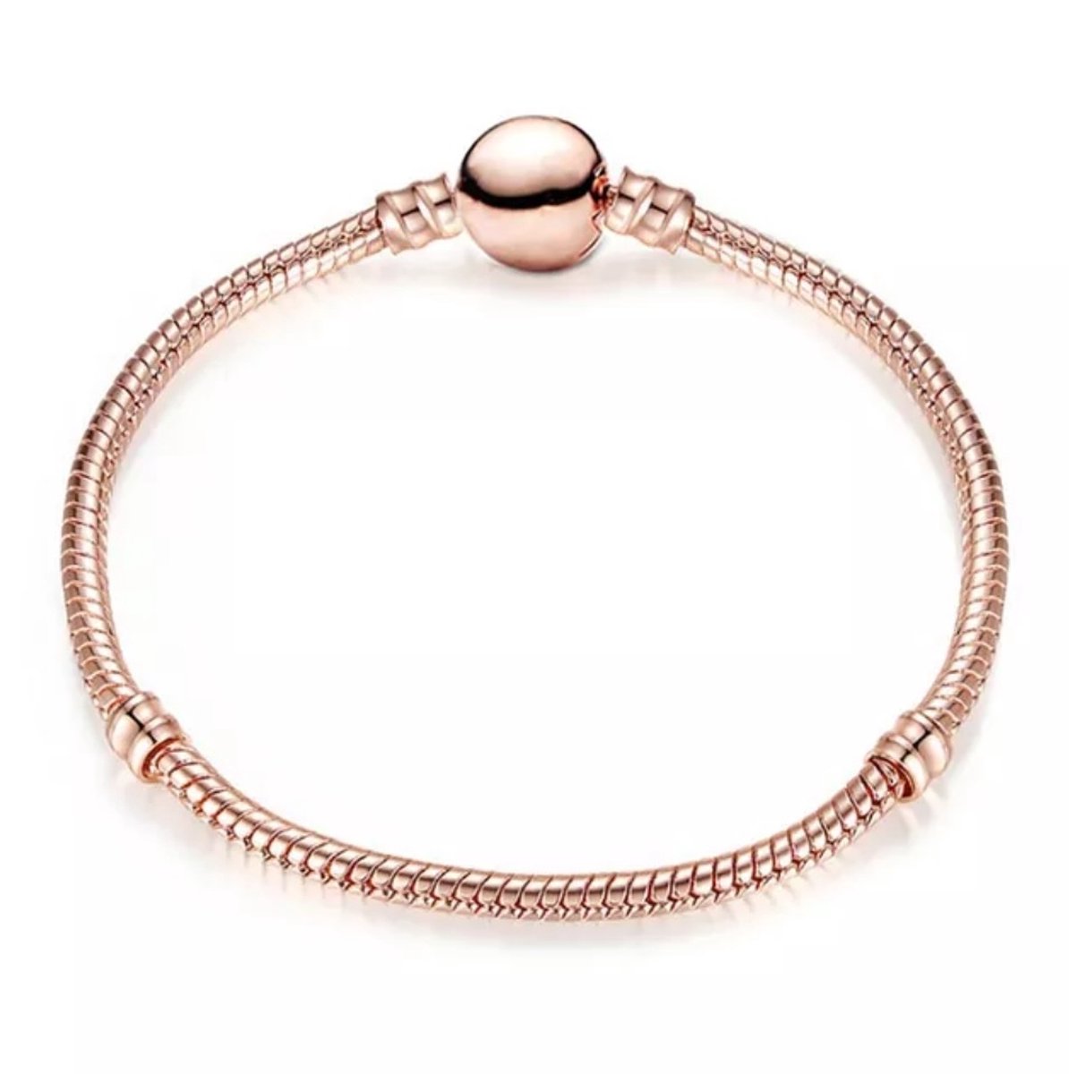 EmmyRovi – Bedelarmband Rosé Goud – Basis Armband – 17 cm (Kleine maat)