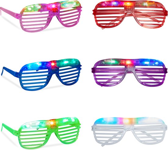 feestbril - met led licht - carnaval - neon - gekke party bril