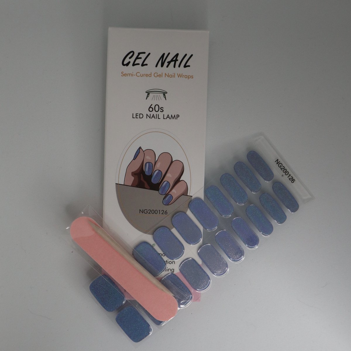 YellowSnails - Gel Nagel Wraps - Shiny Blue - Gel Nagel Stickers - Gel Nagel Folie - Gel Nail Wraps - Gel Nail Stickers - Nail Art - Nail Foil
