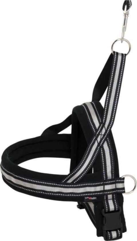 JACK AND VANILLA, Elegante hondenjas, modern en comfortabel design, ideaal voor wandelingen, maat XXL, kleur zwart, machinewasbaar, versterkte veiligheid, model 5Th Avenue Dogwalk