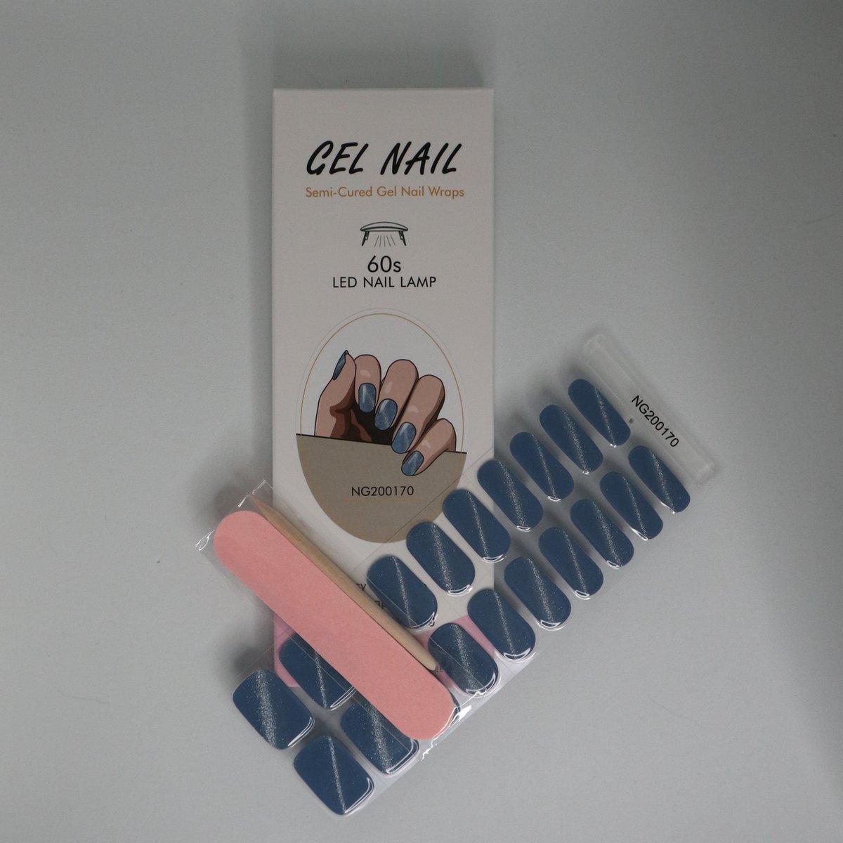 YellowSnails - Gel Nagel Wraps - Glitter blue - Gel Nagel Stickers - Gel Nagel Folie - Gel Nail Wraps - Gel Nail Stickers - Nail Art - Nail Foil