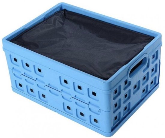 Connabride caddy koeltas - krat koelzak - vouwkrat koelbox - 32 liter - Blauw van Connabride — afbeelding 3