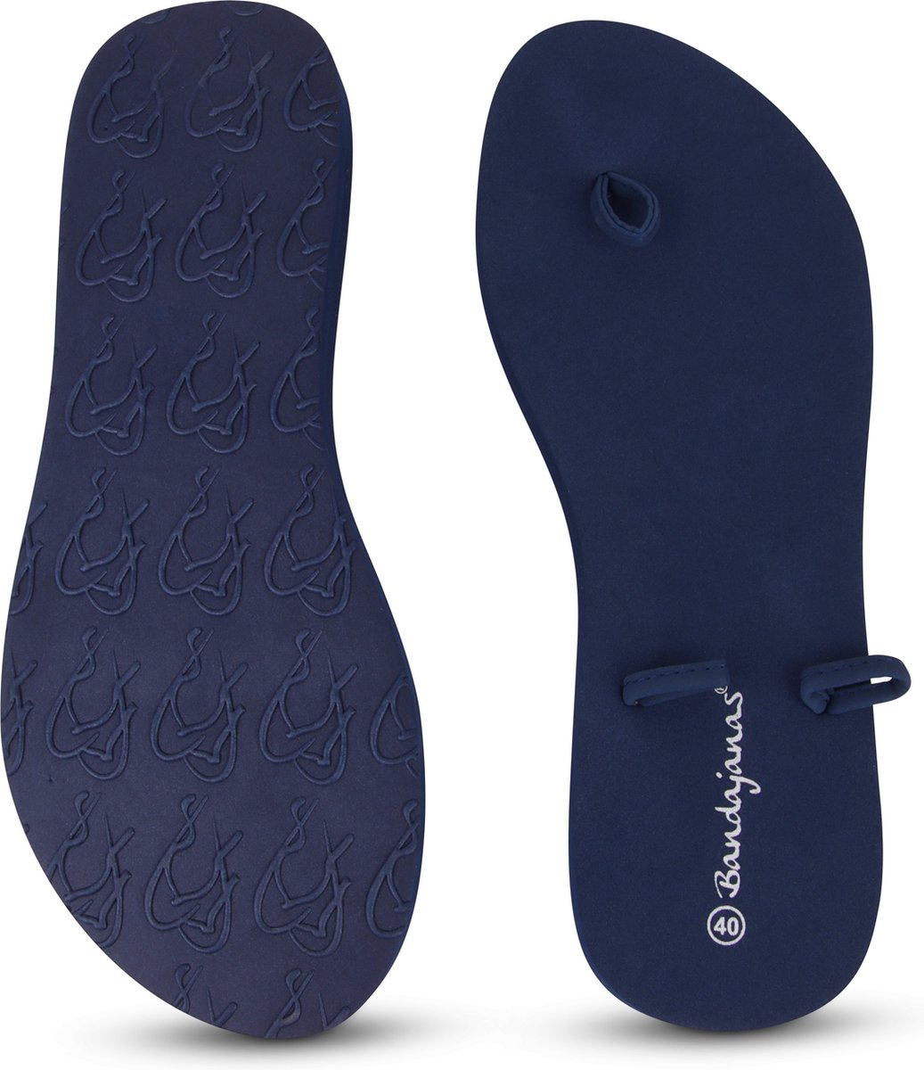 Lage Bandajanas slipper, blauw, maat 36