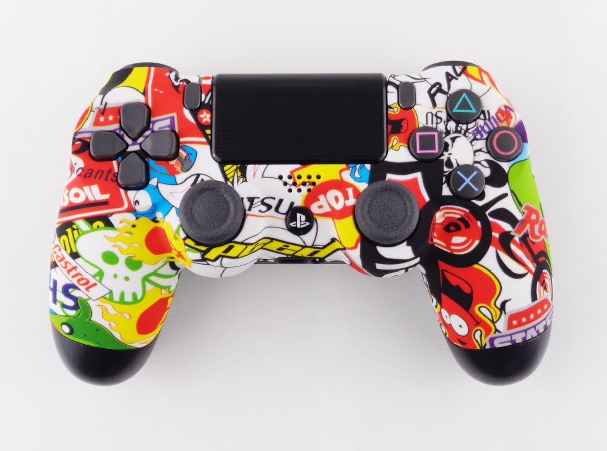 XQGaming PS4 DualShock 4 V2 Stickerbomb (soft touch)