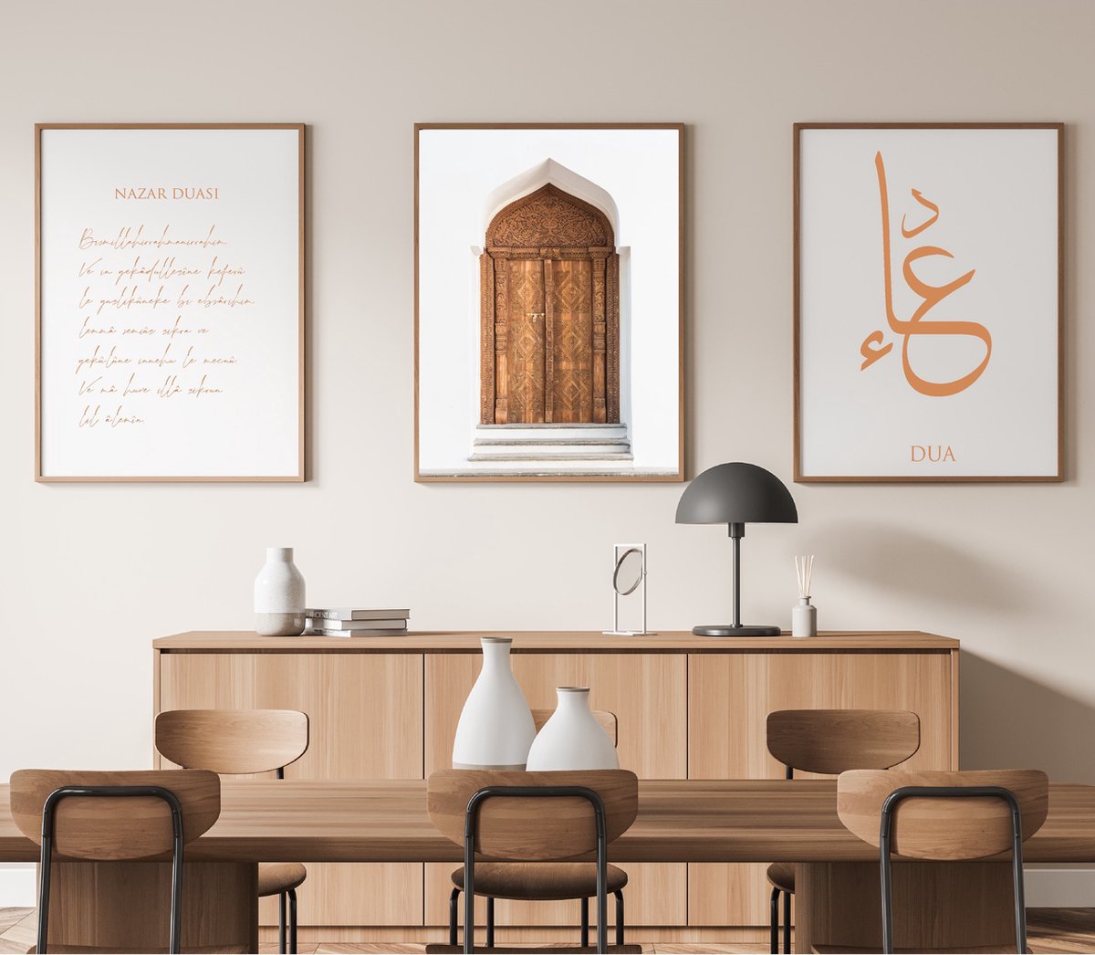 Islam Poster Set van 3 stuks 50x70cm (zonder frame) - Islamitische Kunst aan de Muur - Wanddecoratie - Wall Art- Islamic wall art - Gepersonaliseerde posters