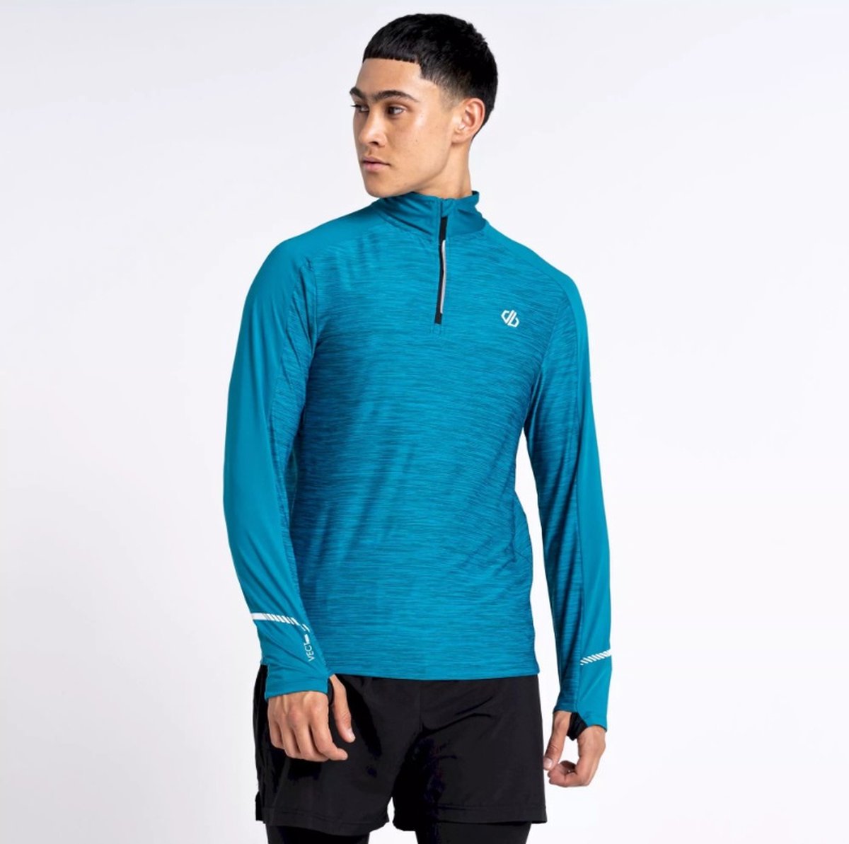 Dare2B Heren Power Up II Long Sleeve FjrdBlu/Glfs Blauw