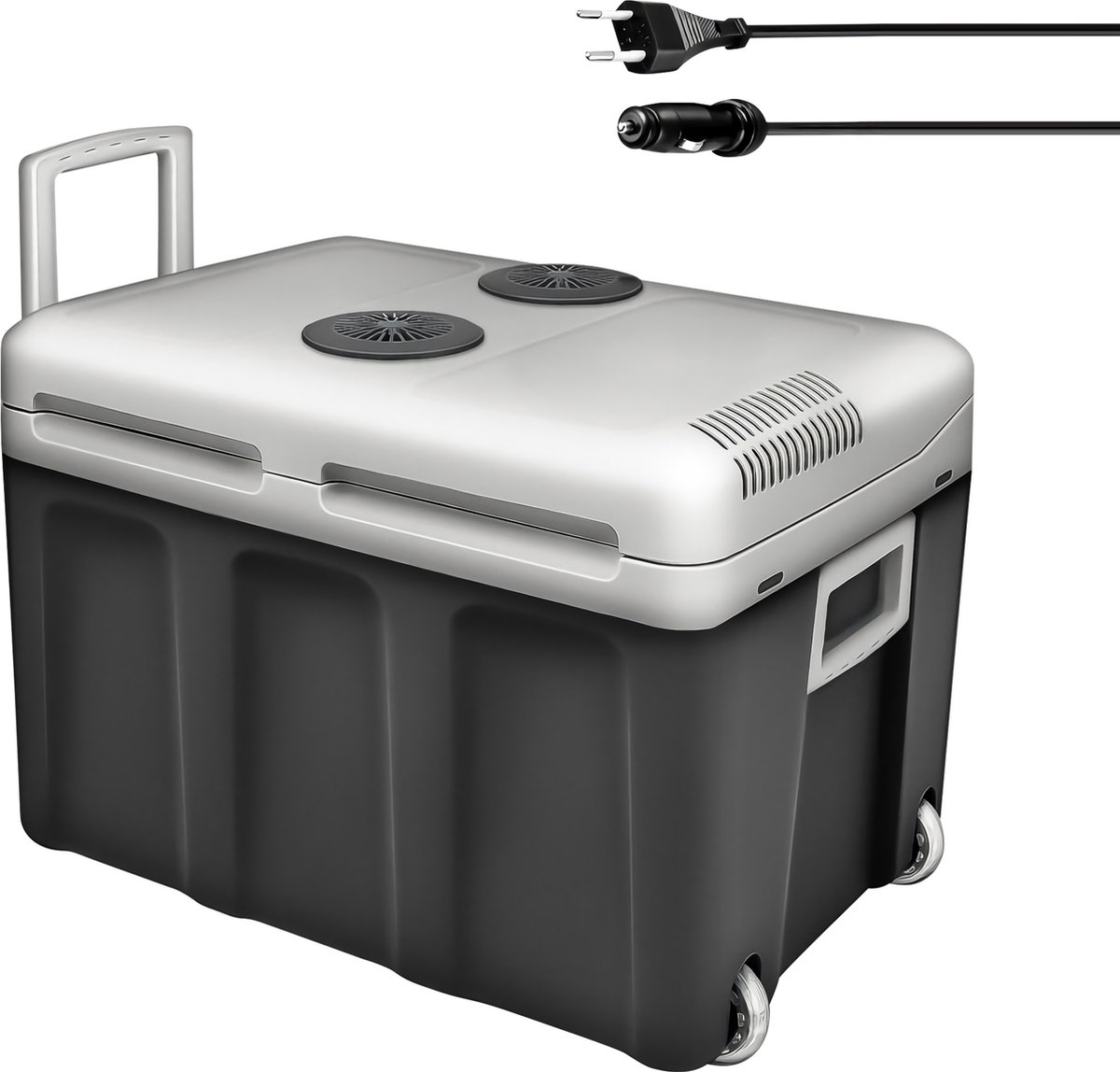 Koelbox met wielen voor auto & camping warm en koud 40L - Frigobox elektrisch 12v 230 Volt - MiniBar - Mini Koelkast | verkoelt en verwarmt | Eco-modus - Minibar - Mini Koelkast