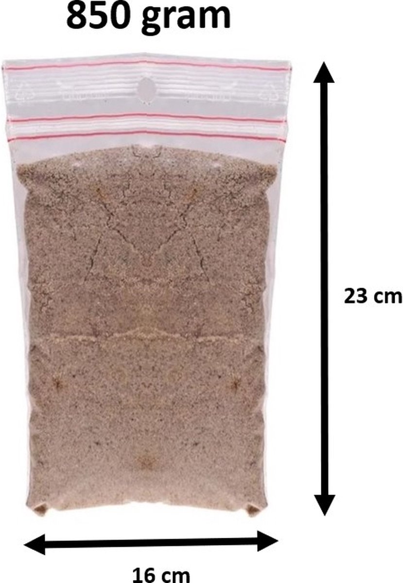 Zakje zand - Zilverzand - Diverse formaten - Scrub - Wierook - Smudge - BPA vrij - 16 x 23 cm - 850 gram