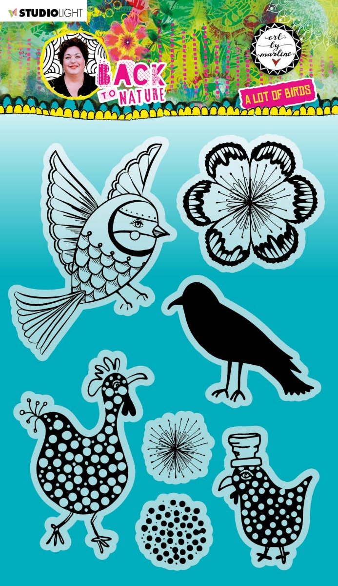 Clear stamps ABM Back to nature - A lot of birds nr. 149