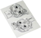 ECD Clear stamps - Floral girls