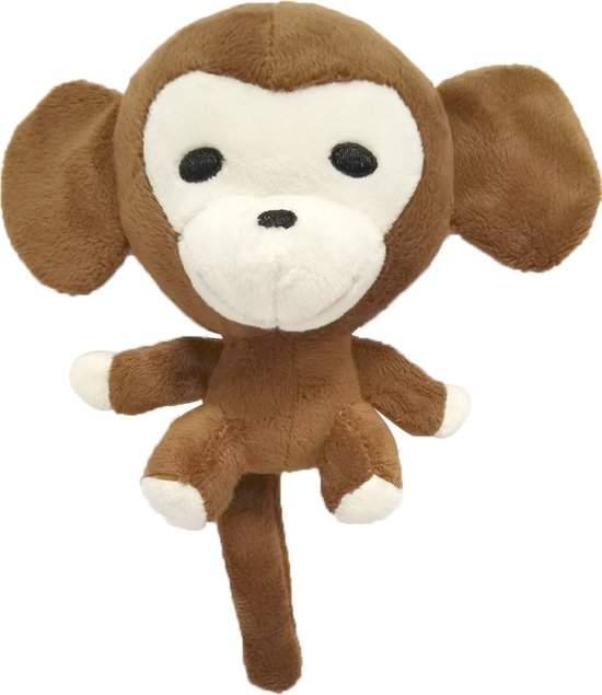 Bescherm Punch The Monkey sleutelhanger, 3D Leuke Aap Holding Pluche