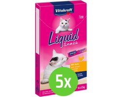 Vitakraft Cat Liquid-Snack - Kip & Taurine - 5 x 6 st