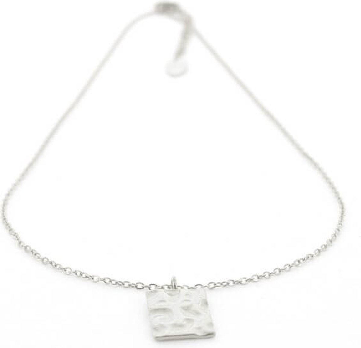 Kalli Ketting Pattern Rectangle Zilver