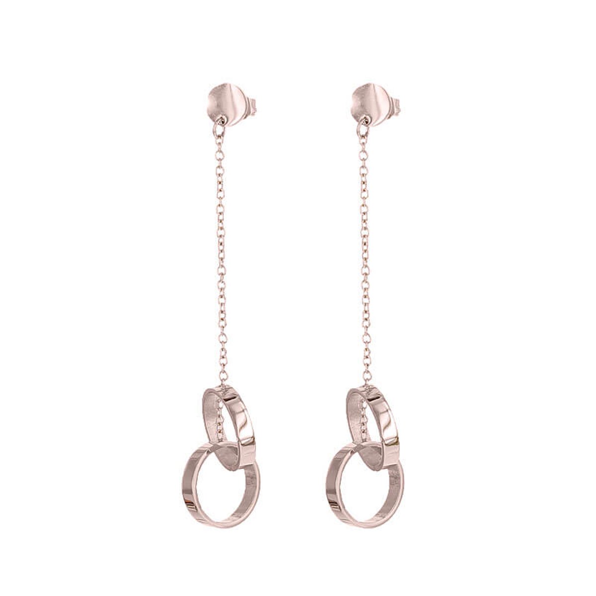 Kalli Hang Oorbellen Rondje en 2 Ringen Rosé