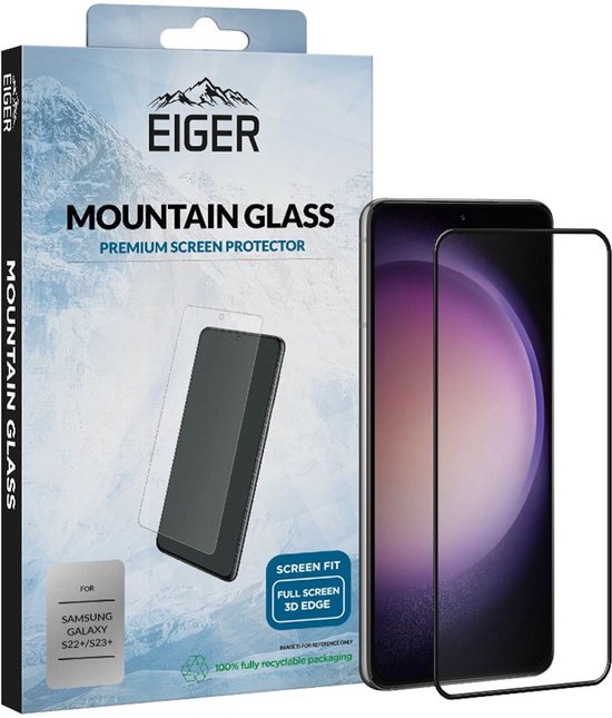 Eiger Samsung Galaxy S23 Plus / S22 Plus Tempered Glass CF Screen | bol
