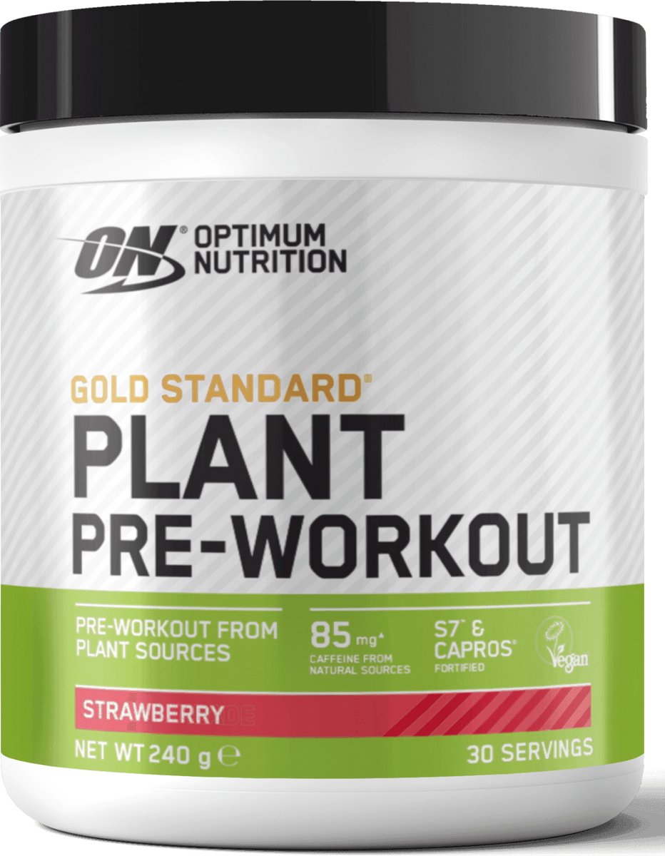 Optimum Nutrition Gold Standard 100% Plant Pre Workout - Vegan - Strawberry - Plantaardig Pre-workout Poeder - 240 gram (30 servings)