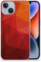 TPU Hoesje Geschikt voor iPhone 14 Polygon Red