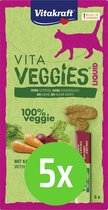 Vitakraft Vita Veggies Liquid Wortel 6x15 gr - 5 verpakkingen