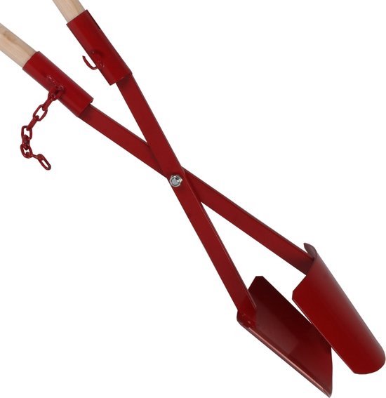 Grondboor 15cm, lengte 120cm, staal met softgrip