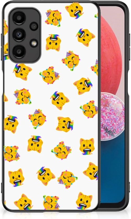 Back Case geschikt voor Samsung Galaxy A13 4G Katten Emojis