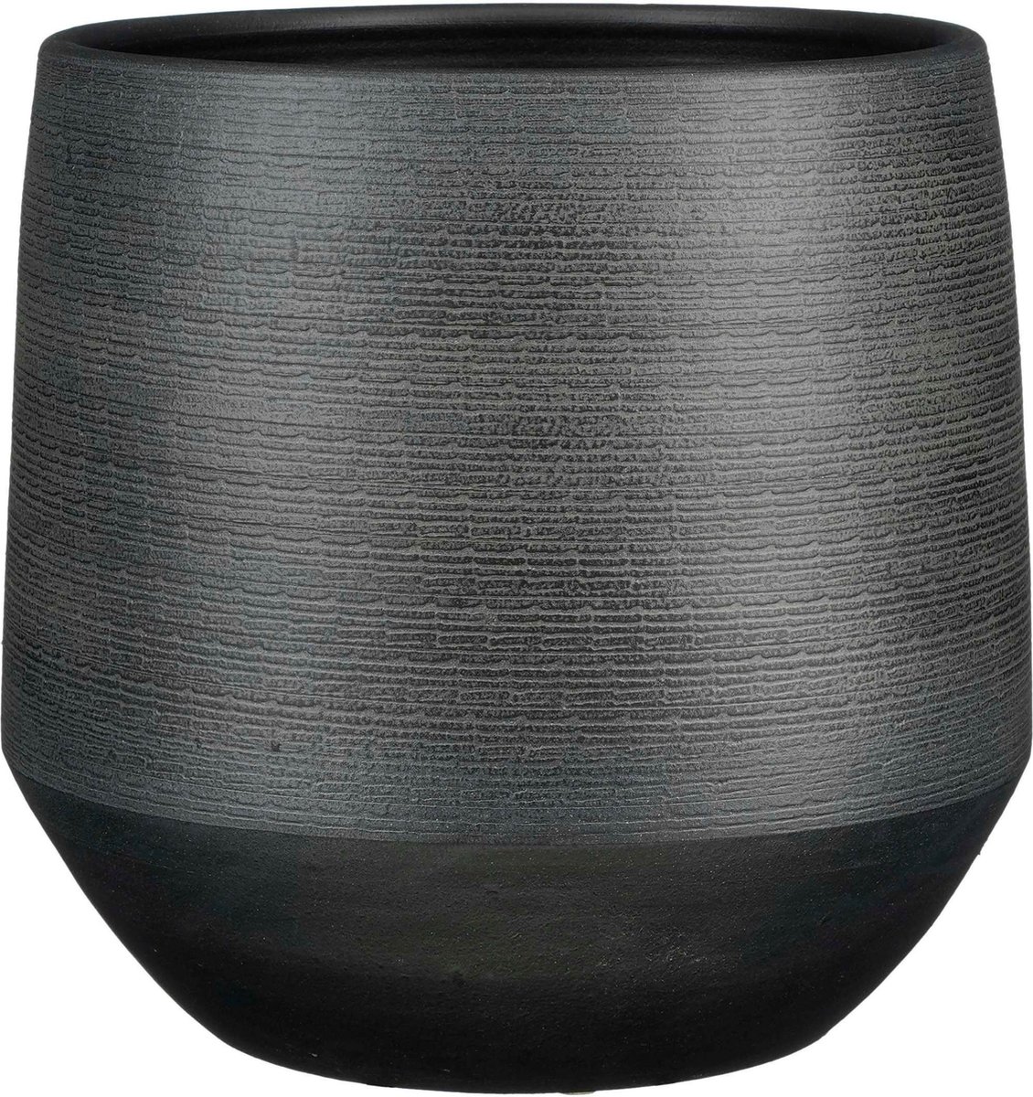 Mica Decorations Plantenpot - keramiek - terracotta zwart - D16/H14cm