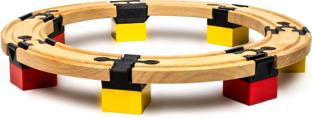 Builder Set Small - 12 Brio Adapters - Treinbaanonderdelen - Houten Treinbaan — afbeelding 10