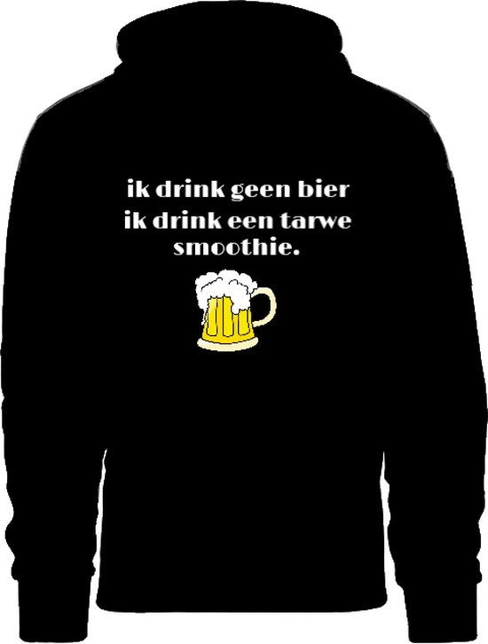 Grappige hoodie - trui met capuchon - bier - feestje - kermis - carnaval - tarwe - smoothie - maat XL