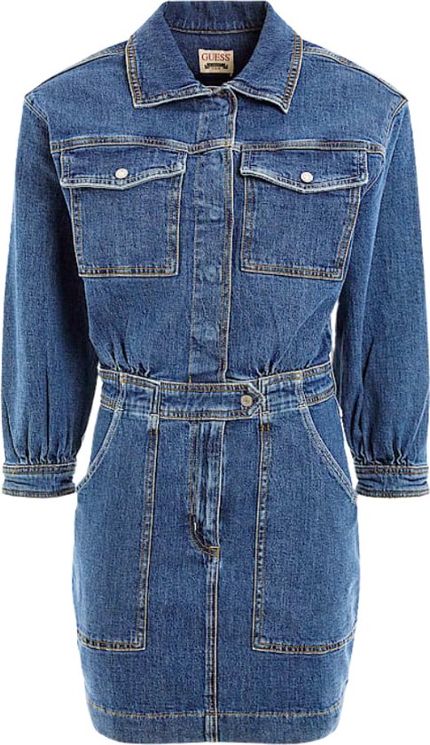 Guess Eliza Mini Jeans Robe Femme - Blauw - Taille XS